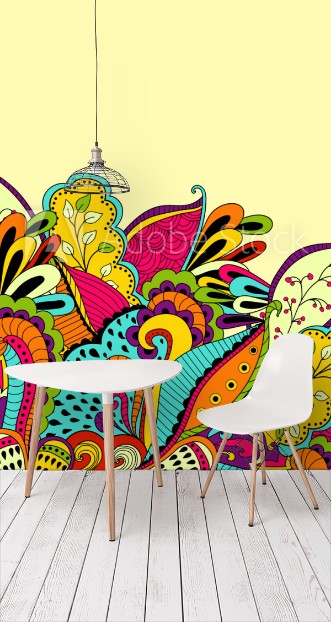 Image de Seamless pattern background with abstract ornaments Hand draw i